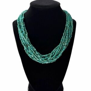 Carolyn Pollack Turquoise Beaded .925 Sterling Silver Multi-Strand Necklace